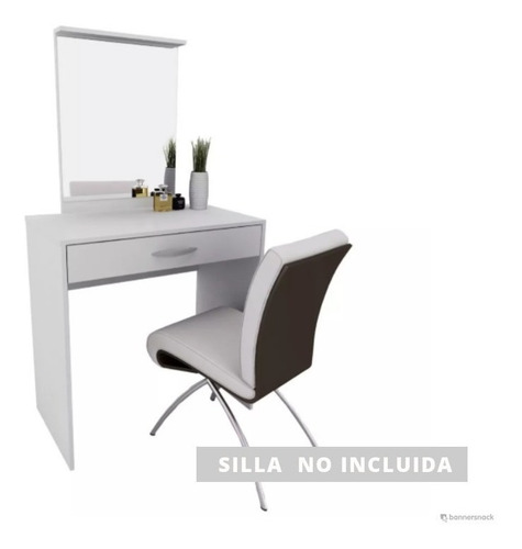Imagen 7 de 10 de Tocador Organizador Cosmeticos Maquillador Blanco C/ Espejo+