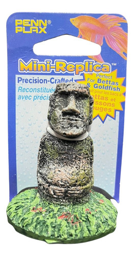 Adorno Mini Moai Estatua Decoración Acuario