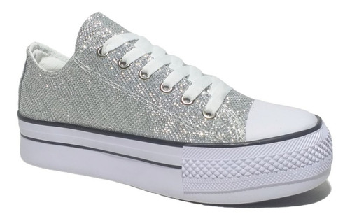 Imagen 3 de 4 de Zapatillas Conver Glitter Plata