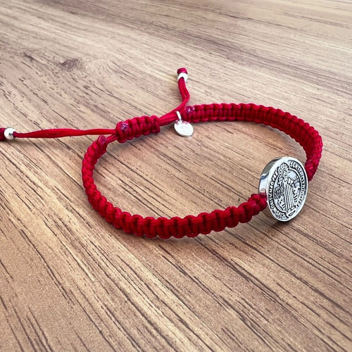 Imagen 3 de 8 de Pulsera Tejida San Benito De Plata .925 Y Oxido Agálea