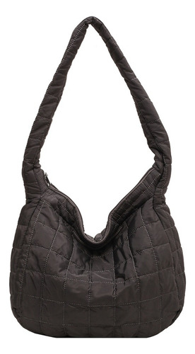 Bolso Tipo Hobo Ligero Para Mujer, Bandolera Acolchado Casua