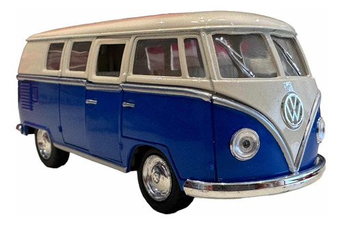 Combi Bus Volkswagen Clásica 1962 Escala 1/32 Metal Kinsmart