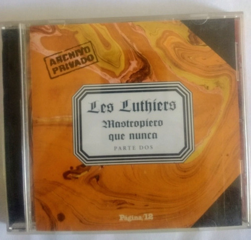 Les Luthiers Mastropiero Que Nunca Cd Original  