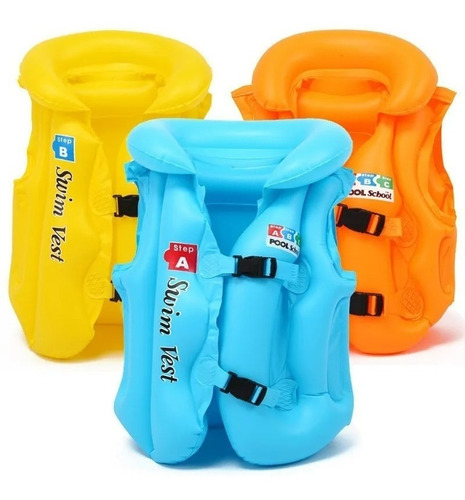 Chaleco Seguridad Inflable Flotador Niños Salvavidas Talla S