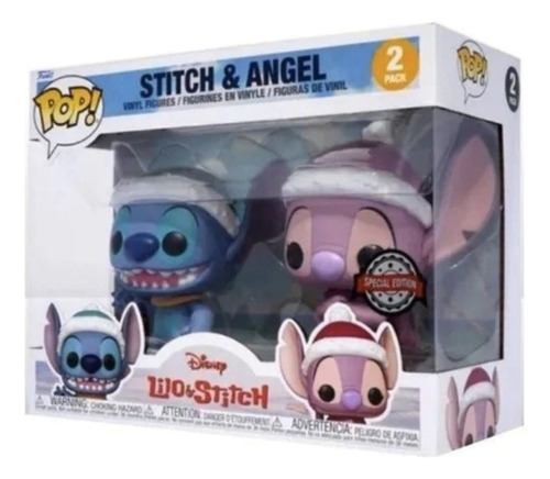 Funko Pop: Stitch & Angel Navidad Caja Maltratada 2pack Se