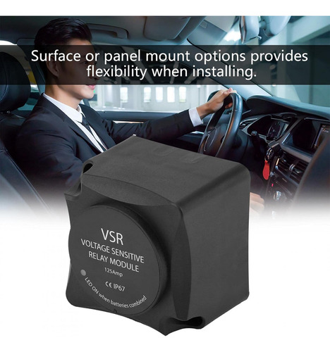 Aislador De Batería Dual 125a 7x7cm Dc 12v Relé