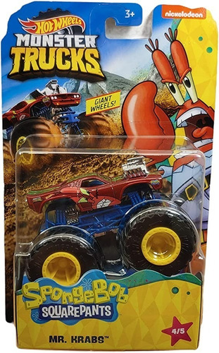 Hot Wheels Monster Trucks Bob Esponja Mr Crabs 4/5
