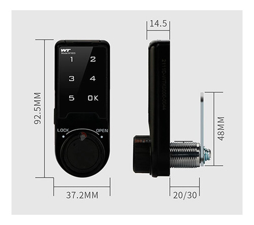 Bloqueo De Cerradura Con Teclado De  Gabinete Armario Cajon