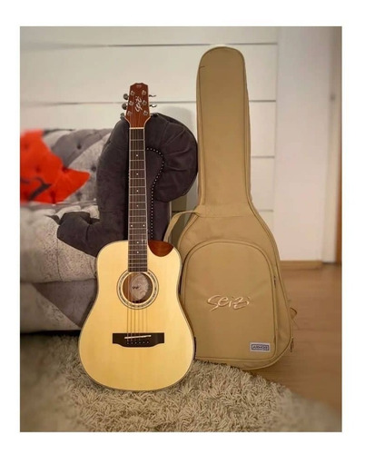 Violão Seizi Baby Akira Half Cutaway Natural Satin Com Bag