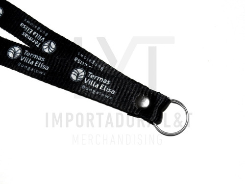 Imagen 4 de 7 de Cintas Negras Logo Impresas Full Print Argolla Sin Fin 500u