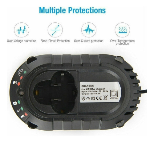 Carregador De Bateria Dc10wa Bl1013 Para Makita 10.8v Bl1014