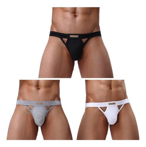 Ropa Interior Boxer Hombre Tanga Algodón Sexy 3 Paquetes