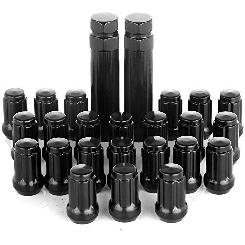 Eccpp 23pcs Black Jeep Lug Nuts 6 Spline Tuner 1220 Y 2 Keys