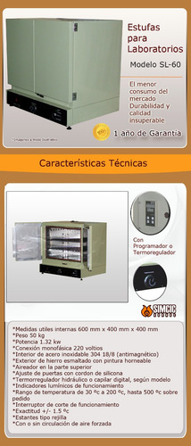 Estufa De Secado Esterilizacion Digital 96 Litros 250°c