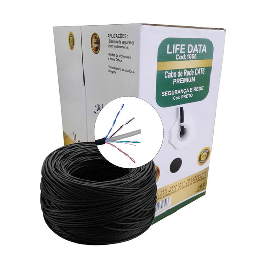 Cabo De Rede Internet Cat6 Caixa 305m 100% Cobre Quality Ldt