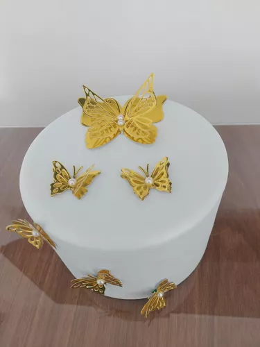 Decoração para bolo de borboleta infantil, decoração acrílica para