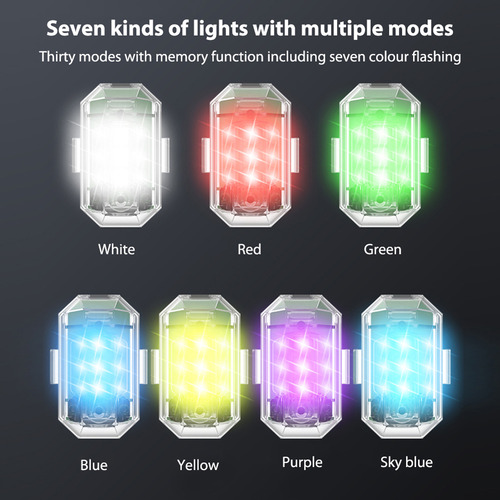 Luces De Advertencia Recargables Para Coche Moto Bicicleta R