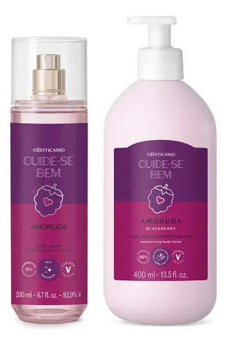Combo Cuidese Bem Amoruda Body Splash 200ml Locao Corporal 400ml