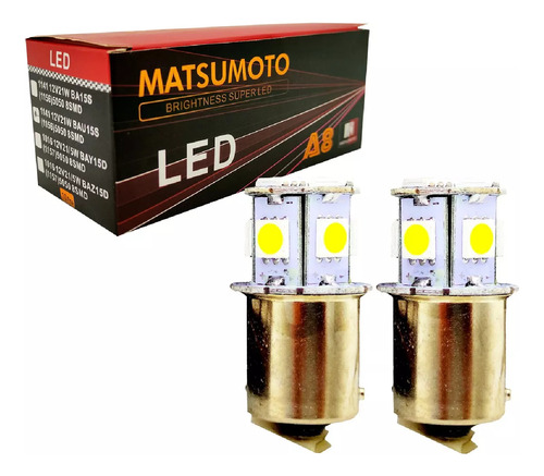Ampolleta 1141y 10 Unidades 1 Contacto Pata Dispareja Led