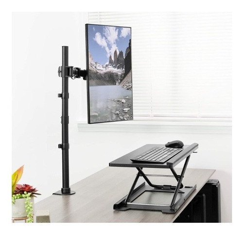 Vivo Montaje Monitor Extra Alto Ajustable Pantalla Hasta 32 Color Negro