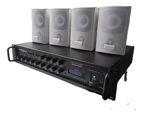 Amplificador Sonido Ambiental 6 Zonas + 12 Bafles 3 Pulgadas