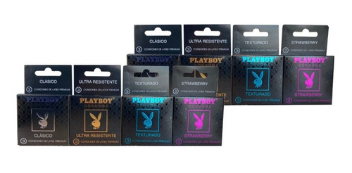 Preservativos Condones Playboy Mix 4 Var, 24u. Ahorras 22%