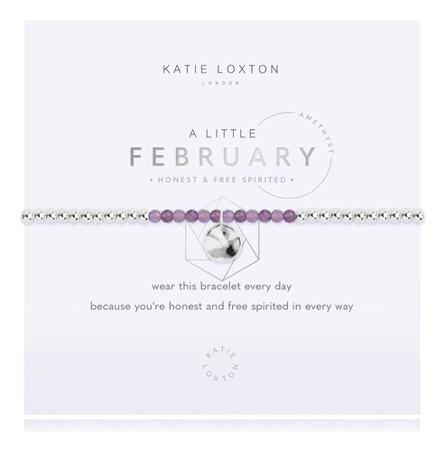 Katie Loxton Una Pequeña Piedra Natal De Febrero, Color Amat