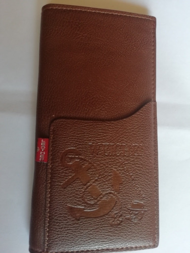 Billetera Cuer0 Tarjetero Weichen Strees Strauss Jeans