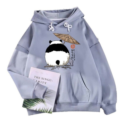 Sudadera De Sección Fina, Bonito Panda Con Estampado Creativ