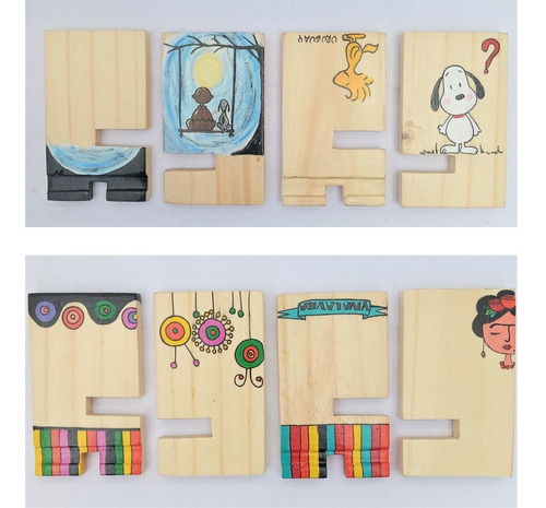 Imagen 7 de 10 de Soporte Para Celulares, Porta Celular, Hecho En Madera...