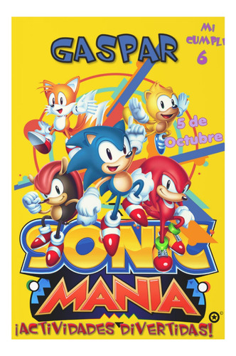 Sonic - Libro Para Colorear Textos Editables