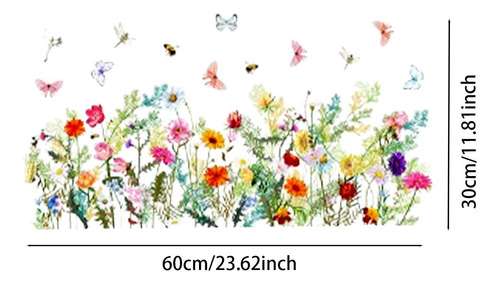 Pegatinas De Pared De Flores Y Mariposas, Pegatinas De
