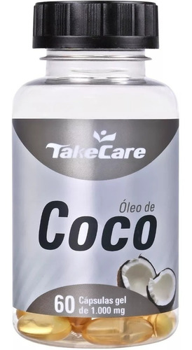 Oleo De Coco 1000 Mg Extra Virgem 60 Cápsulas Gel