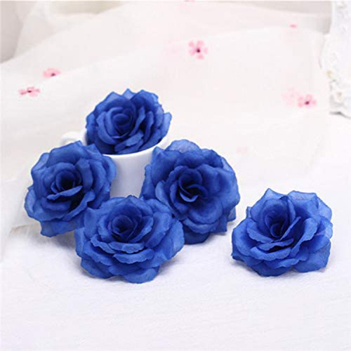 Cabezas De Rosas De Seda Con Flores Artificiales, 50 Unidade