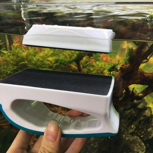 2 Mini Cepillos Magnéticos Para Peceras De Acuario