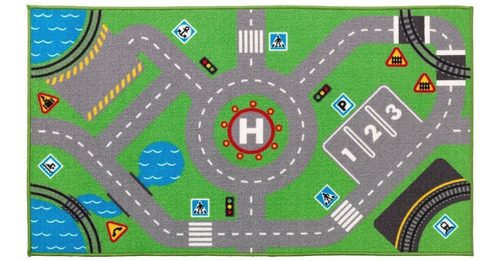 Carpeta Alfombra Infantil Calles Pista Autos 75 X 133 