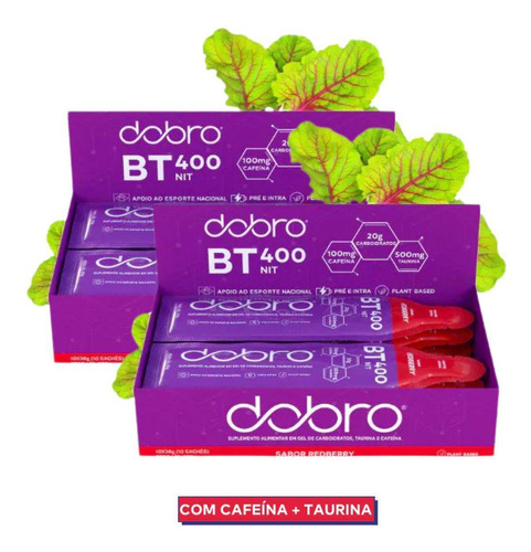 2x Gel Bt Nitrato Dobro Sabor Redberry 10 Unidades 30g