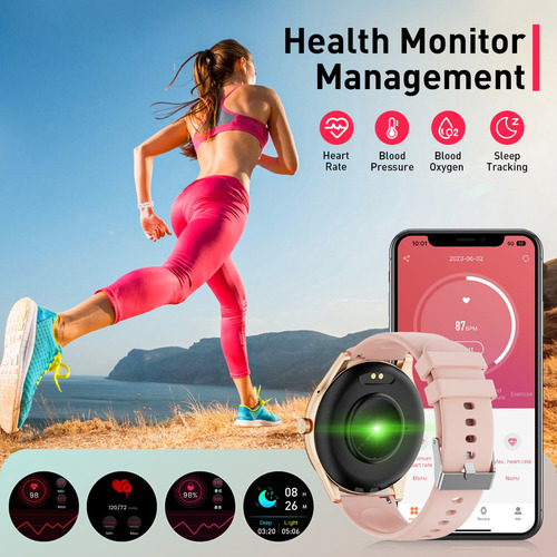 Reloj Deportivo Inteligente Para Mujer Con Llamada Bluetooth