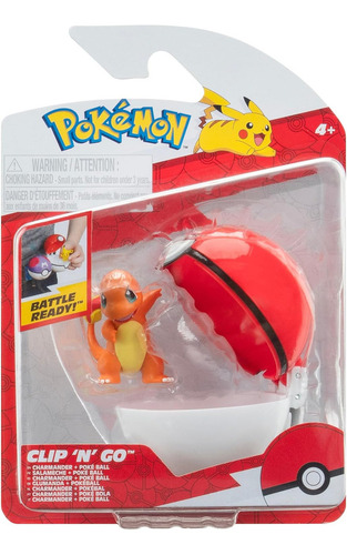 Muñeca Charmander Con Pokéball - Pokémon Clip N Go