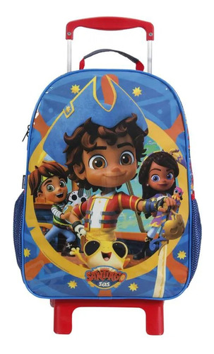 Mochila Escolar Infantil Santiago Rodinhas Grande Meninos