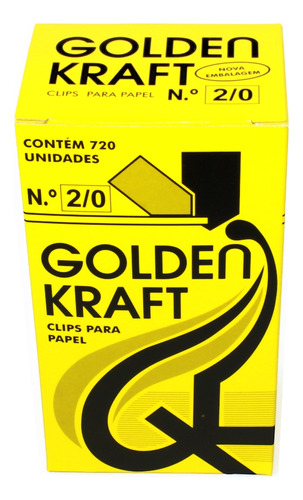 Clips De Papel Galvanizados 2/0 720 Unidades - Golden Kraft