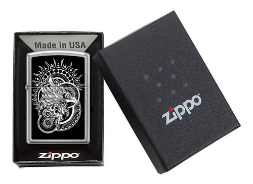 Encendedor Zippo Diseña Tu Mexico El Quinto Sol Negro