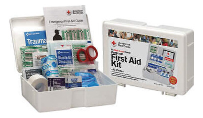 American Red Cross 9160-rc First Aid Kit,bulk,white,44 P Ggw