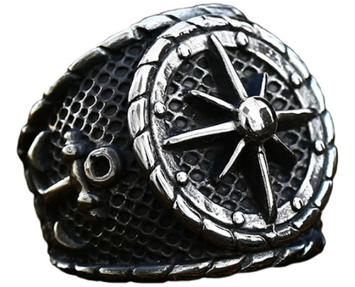 Anillo Pirata Aventura Navegante Casual Acero Inoxidable