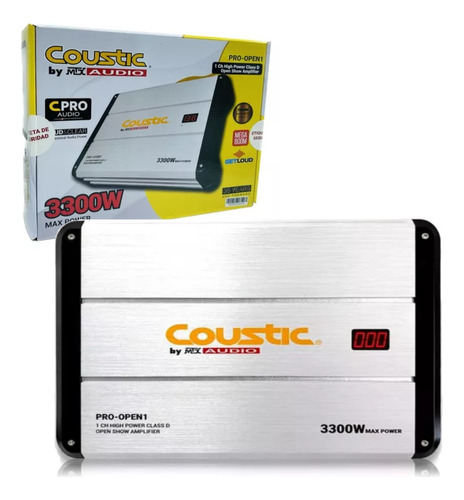 Amplificador Clase D 1ch Coustic Pro-open1 3300w Max Poder