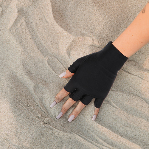 2 Pares De Guantes Transpirables De Elastano Con Medio Dedo