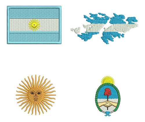 Matrices Para Maquinas De Bordar Escudo Bandera Malvina Sol 