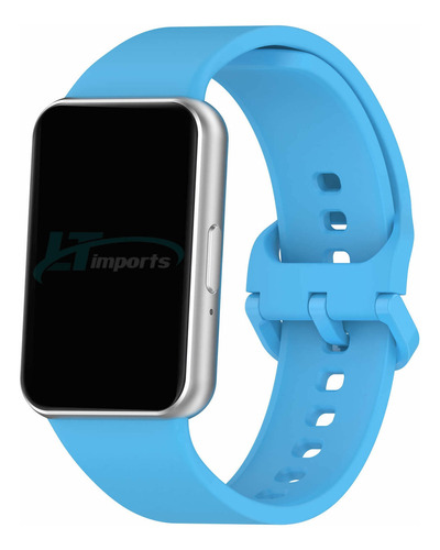 Pulseira Moderna Ltimports Para Samsung Galaxy Fit3 Sm-r390 Cor Azul-claro