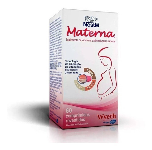 Multivitamínico Materna Nestlé para mujeres embarazadas C/60 comprimidos