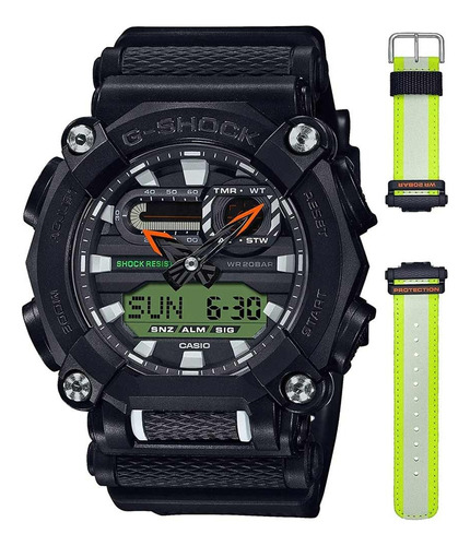 Reloj G-shock Ga900e-1a3 Set Dos Correas En Stock Original